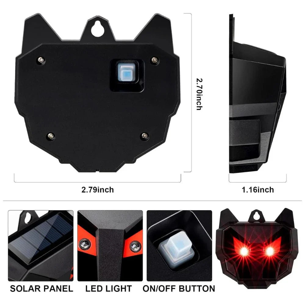 Solar Powered Nocturnal Animal Repeller – Pack of 2 Outdoor Pest Deterrent