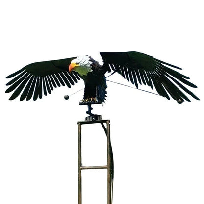 Metal Bird Garden Sculpture – Outdoor Patio Wind Spinner Art Decoration