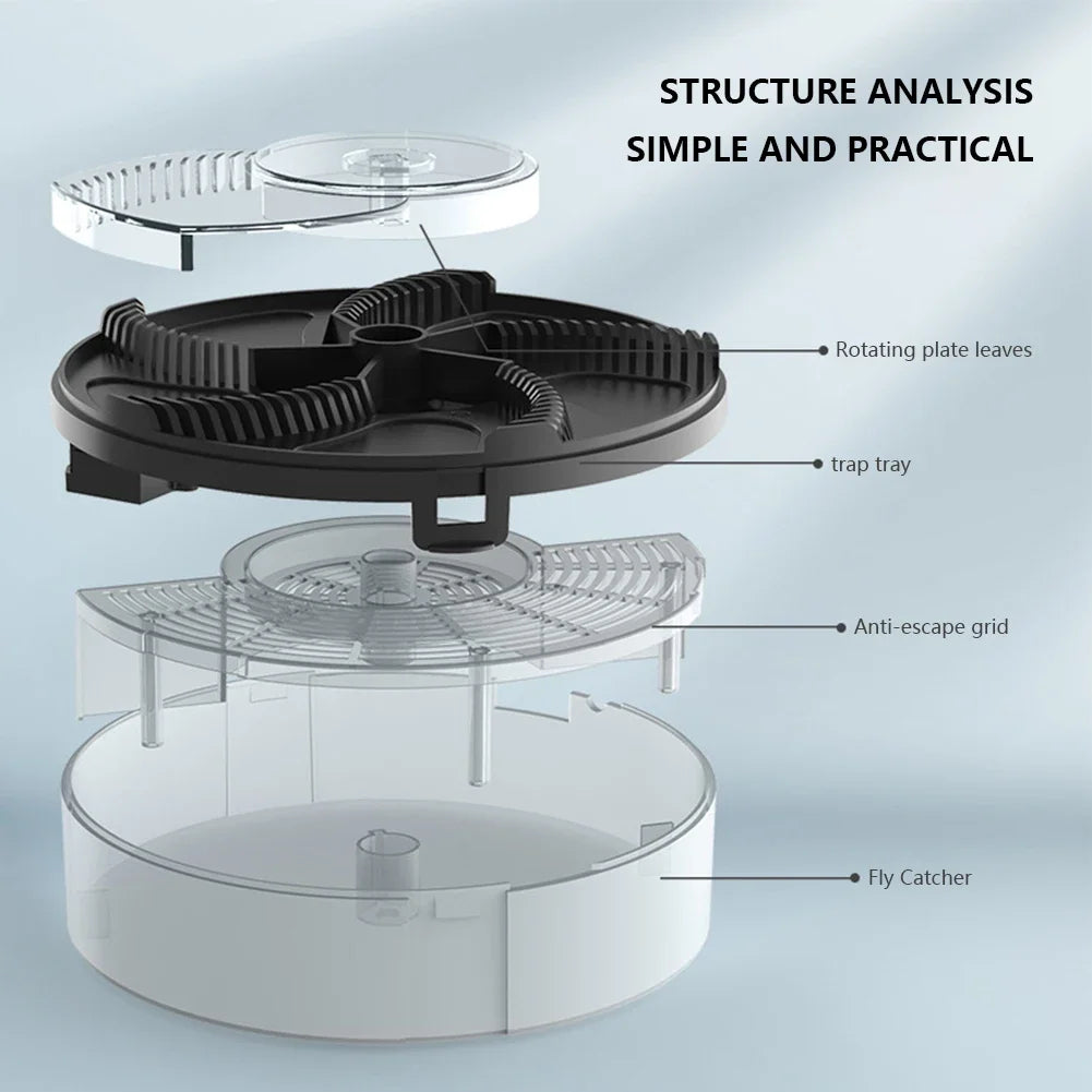 USB Rechargeable Automatic Fly Catcher – Indoor Electric Fly Trap