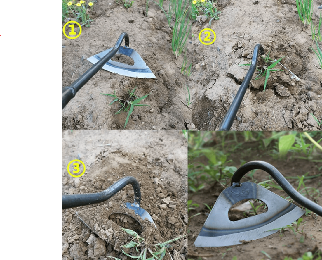 All-Steel Hollow Hoe – Heavy-Duty Garden Cultivator Weeding Tool
