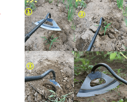 All-Steel Hollow Hoe – Heavy-Duty Garden Cultivator Weeding Tool