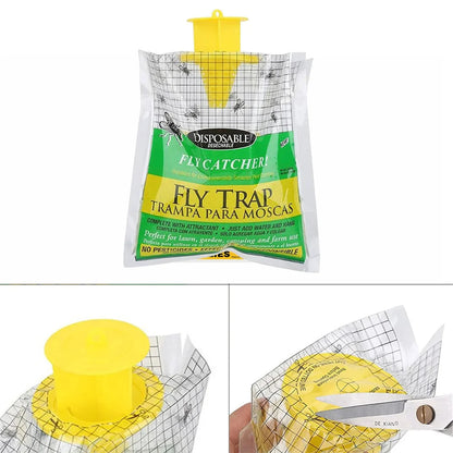 Disposable Outdoor Fly Trap – Eco-Friendly Hanging Fly Catcher Bag