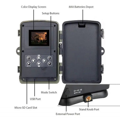 Advanced HD Night Vision Trail Camera – Long-Range Wildlife Monitoring Camera