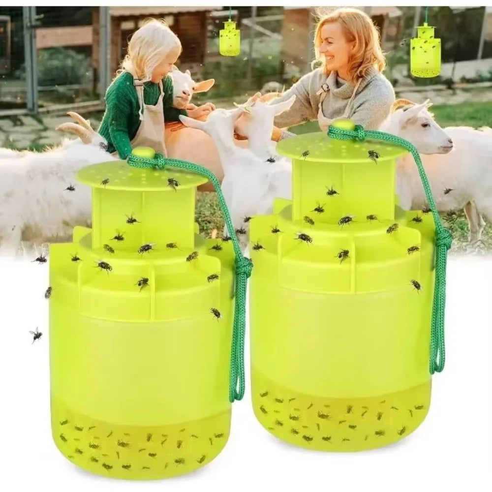 Heavy-Duty Reusable Outdoor Fly Trap – Large Hanging Fly Catcher Bag