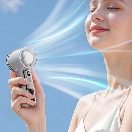 Handheld Rechargeable Portable Fan – Quiet Personal Cooling Fan for Outdoor Use