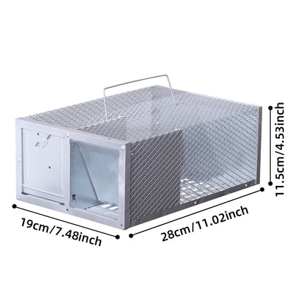 Single-Door Reusable Metal Mouse Trap Cage – Humane Live Catch Rodent Trap