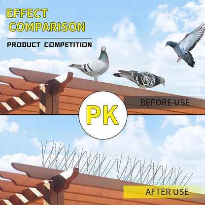 Stainless Steel Bird Repeller Spikes – Outdoor Anti-Roosting Pigeon Deterrent
