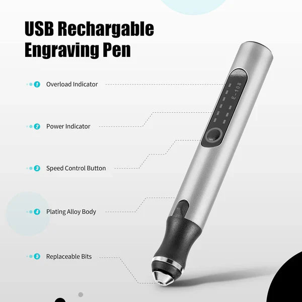 Cordless Electric Engraving Pen – Precision DIY Metal Wood Engraver Tool