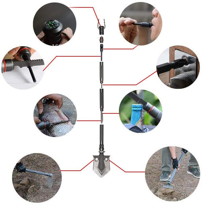 Multi-Function Survival Shovel – Indestructible Folding Emergency Tool