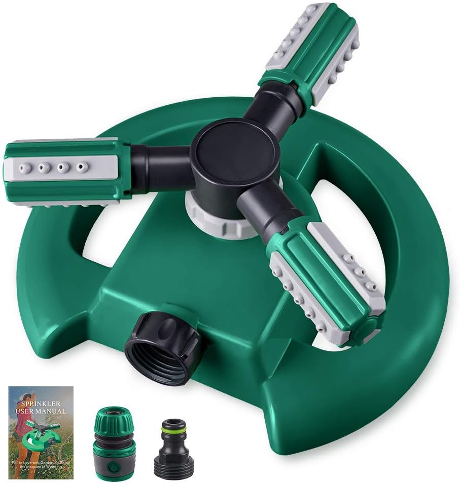 Garden Lawn Water Sprinkler – Adjustable Rotating Outdoor Irrigation Sprinkler