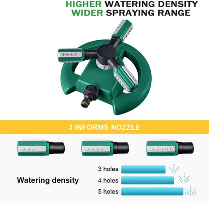 Garden Lawn Water Sprinkler – Adjustable Rotating Outdoor Irrigation Sprinkler