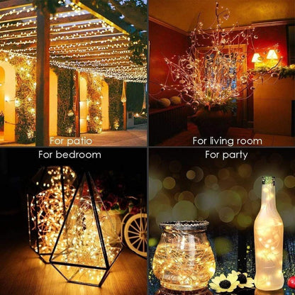 Clear Cable Solar String Lights – Outdoor Garden & Patio LED Fairy Lights
