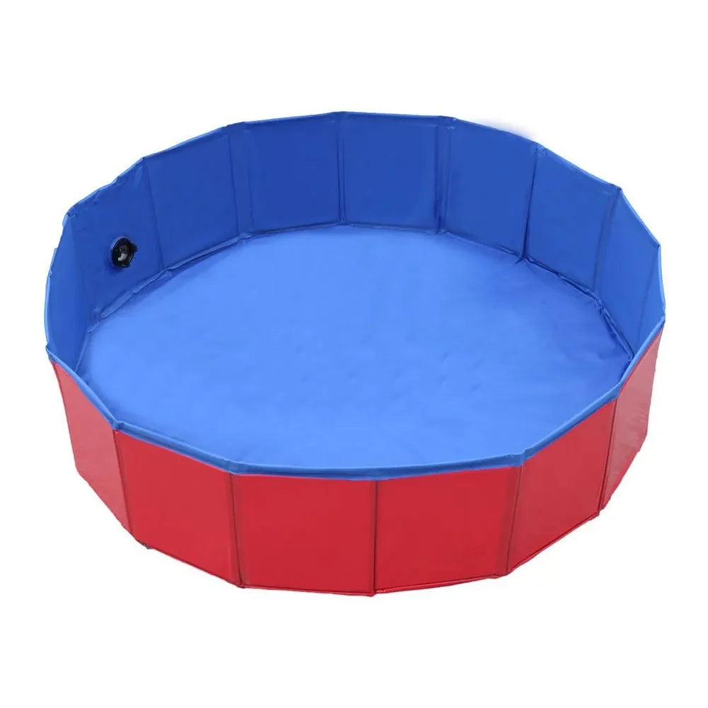 Foldable Dog Pool – Portable Collapsible Pet Swimming Bath Tub