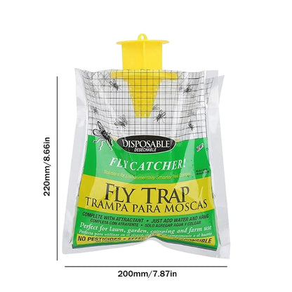 Disposable Outdoor Fly Trap – Eco-Friendly Hanging Fly Catcher Bag
