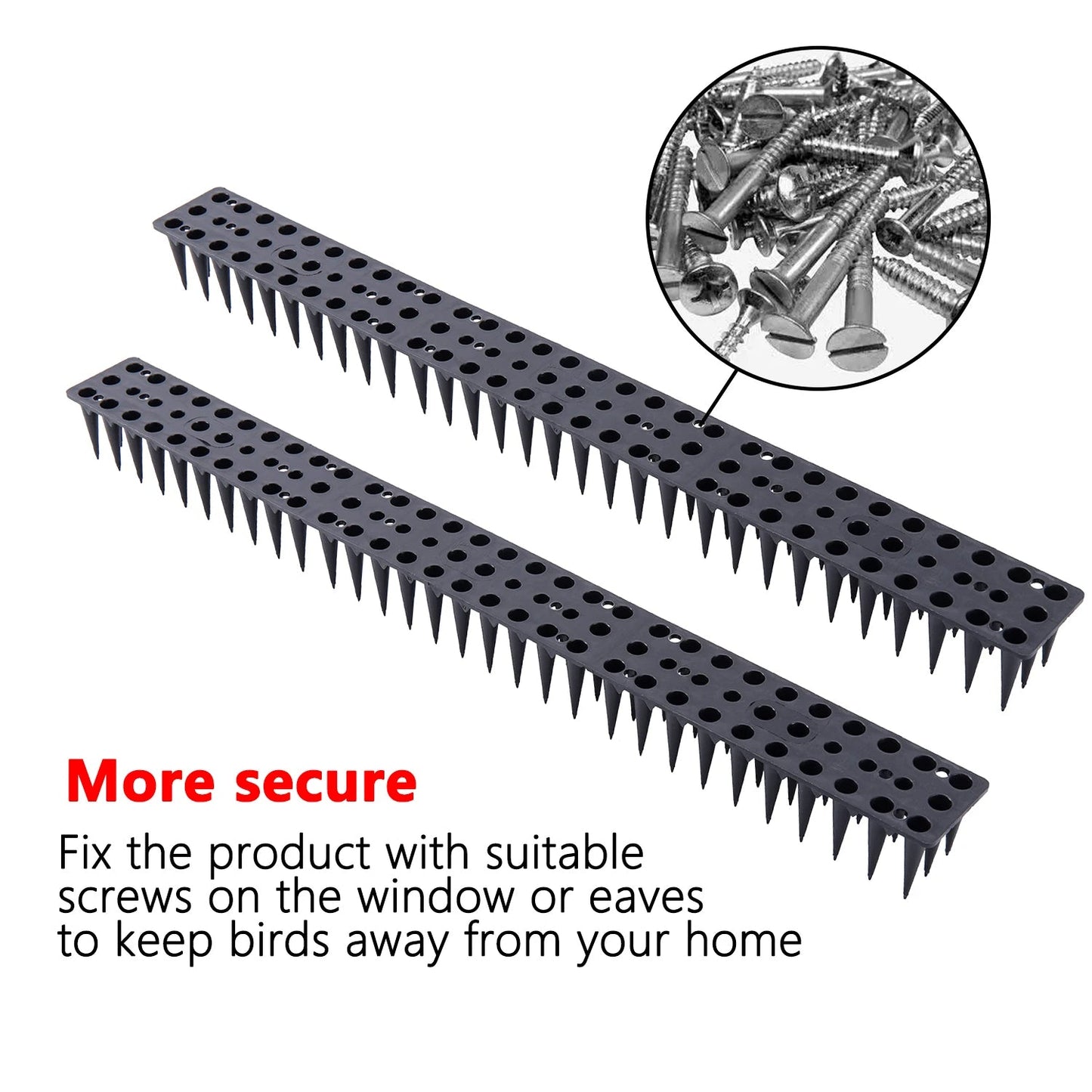 Plastic Bird Repeller Control Spikes – Anti-Roosting Pigeon Deterrent Strips