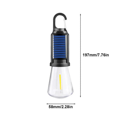 Solar Rechargeable Camping Lantern with Hook – Portable Outdoor Hanging Light