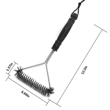 Stainless Steel BBQ Grill Brush Cleaner – Heavy-Duty Barbecue Grate Scrubber