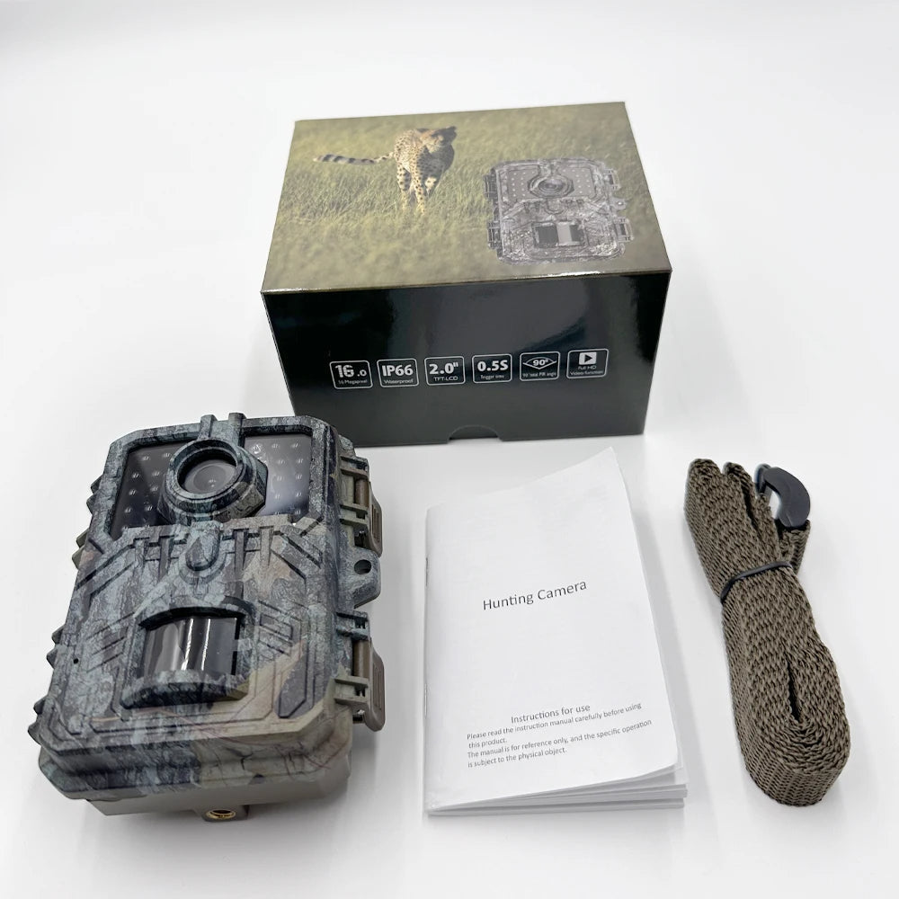 16MP Night Vision Trail Camera with PIR Motion Tracking – Wildlife Security Camera