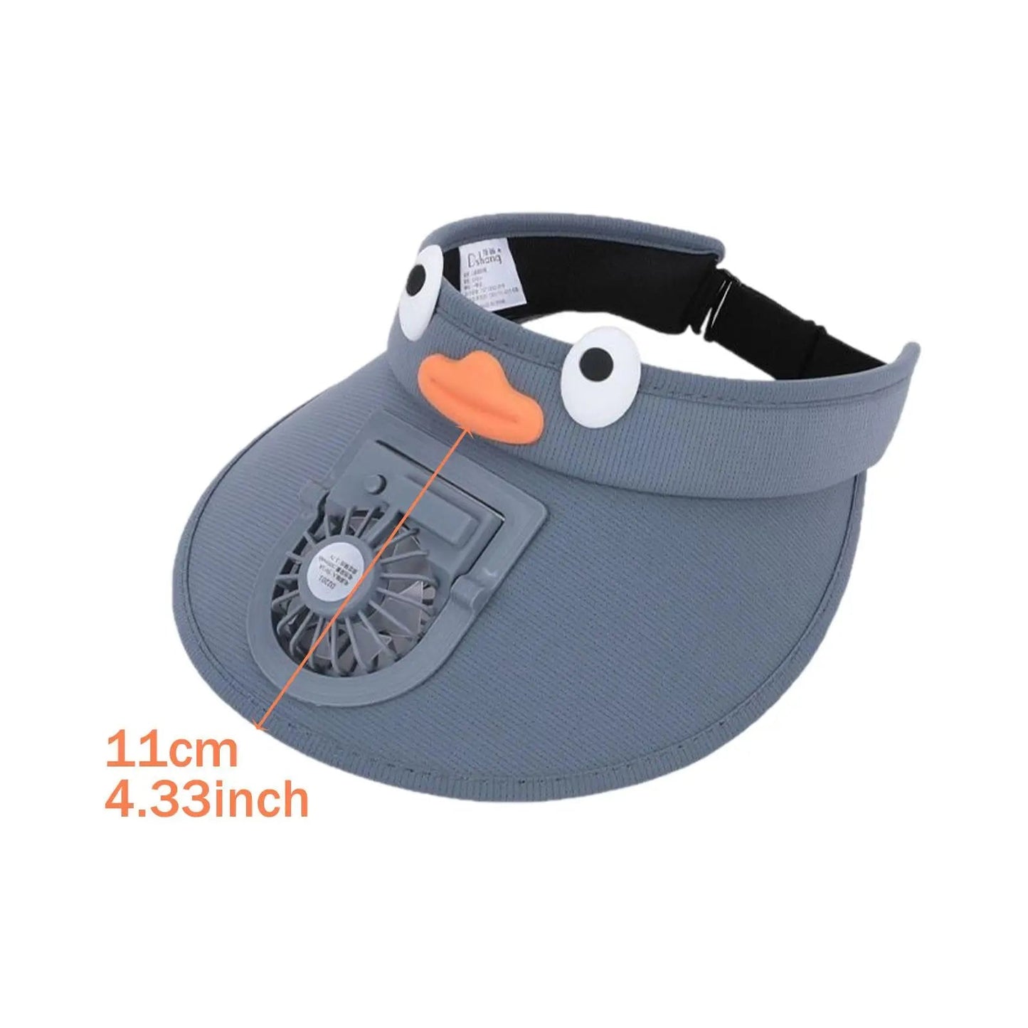 Kids Sun Visor Hat with Cooling Fan – Children's Solar-Powered Fan Shade Hat