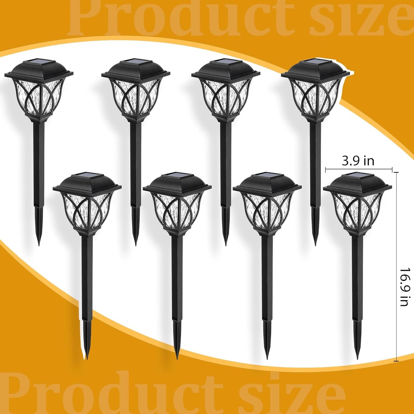 6-Pack Solar LED Pathway Garden Lights – Outdoor Driveway & Path Lighting