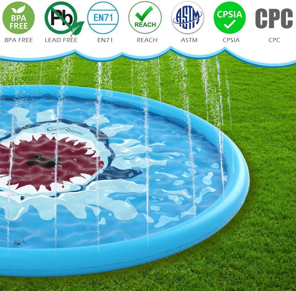 Kids Splash Pad Sprinkler – Outdoor Water Play Mat for Toddlers & Children