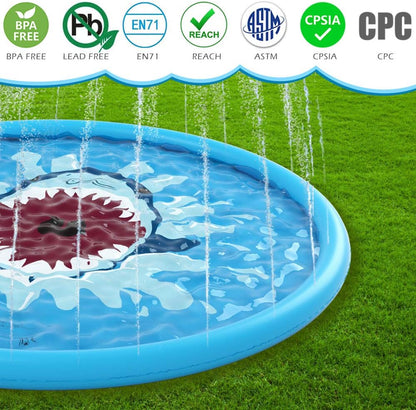 Kids Splash Pad Sprinkler – Outdoor Water Play Mat for Toddlers & Children