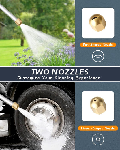 High-Pressure Spray Nozzle for Car Wash & Garden Hose – Water Gun Attachment