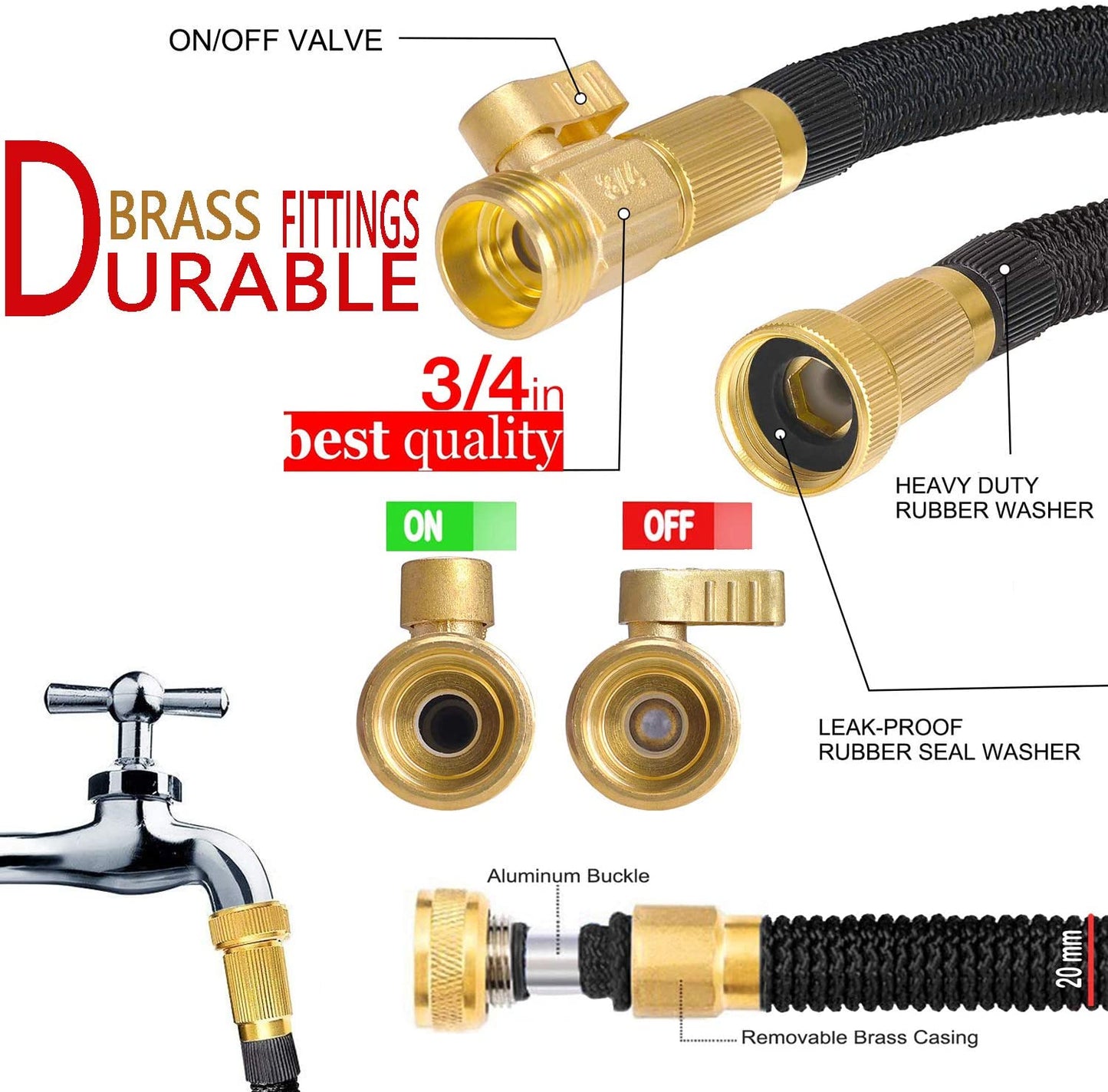 Premium Expandable Garden Hose – Durable No-Kink Flexible Water Hose