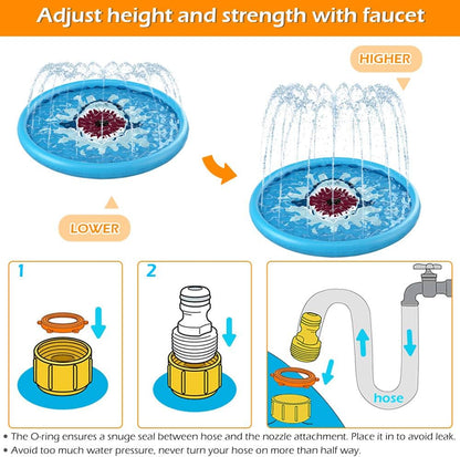 Kids Splash Pad Sprinkler – Outdoor Water Play Mat for Toddlers & Children