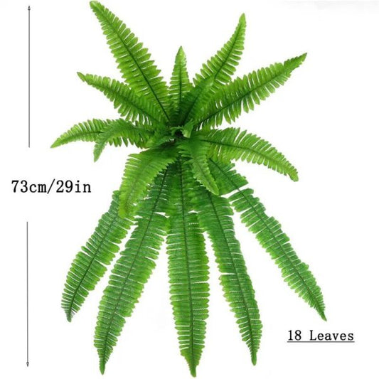 UV-Resistant Artificial Boston Fern – Realistic Fake Indoor/Outdoor Fern Plant
