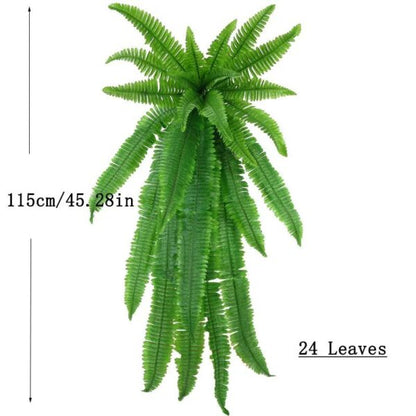 UV-Resistant Artificial Boston Fern – Realistic Fake Indoor/Outdoor Fern Plant