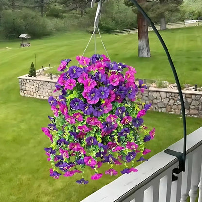 UV-Resistant Artificial Morning Glory Flower – Hanging Outdoor Vine Decor