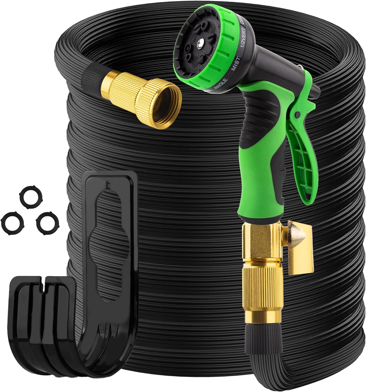 Expandable Garden Hose with 10-Function Spray Nozzle – Flexible No-Kink Water Hose