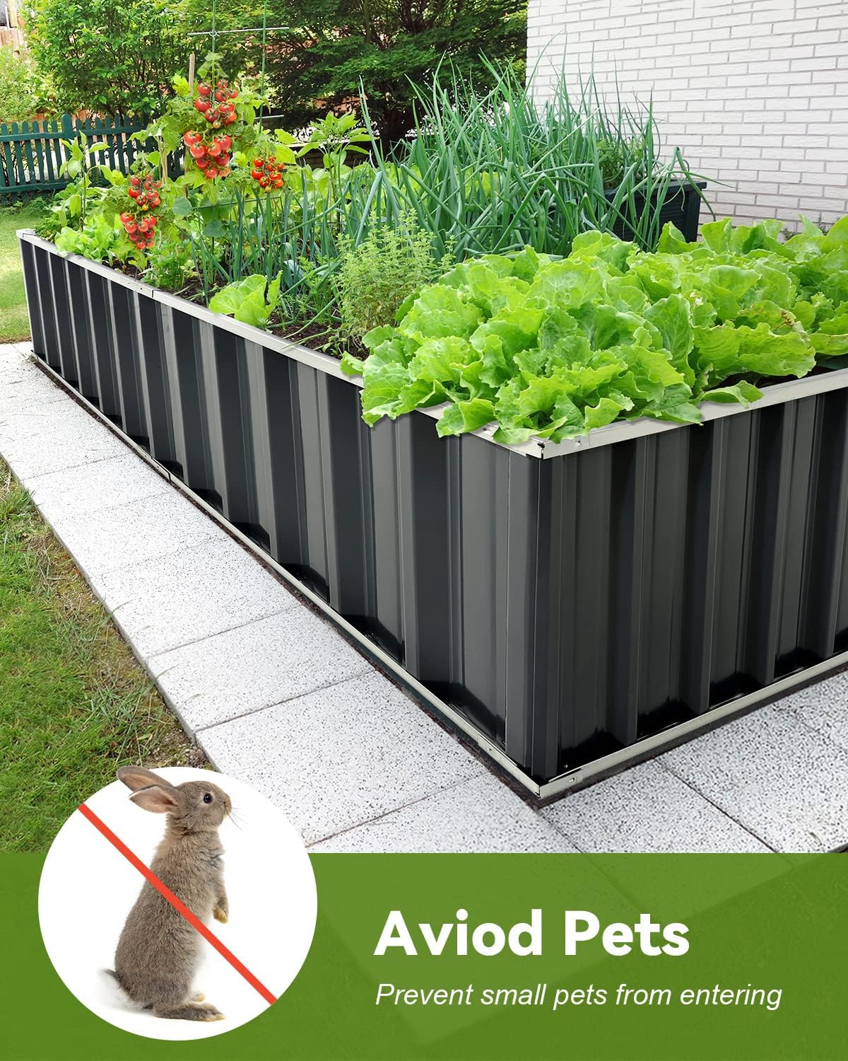 Raised Garden Bed – Outdoor Elevated Flower & Vegetable Planter Box