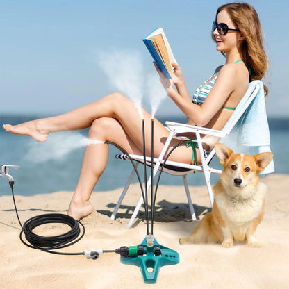 Freestanding Outdoor Patio Misting System – Home Cooling Water Mister Fan