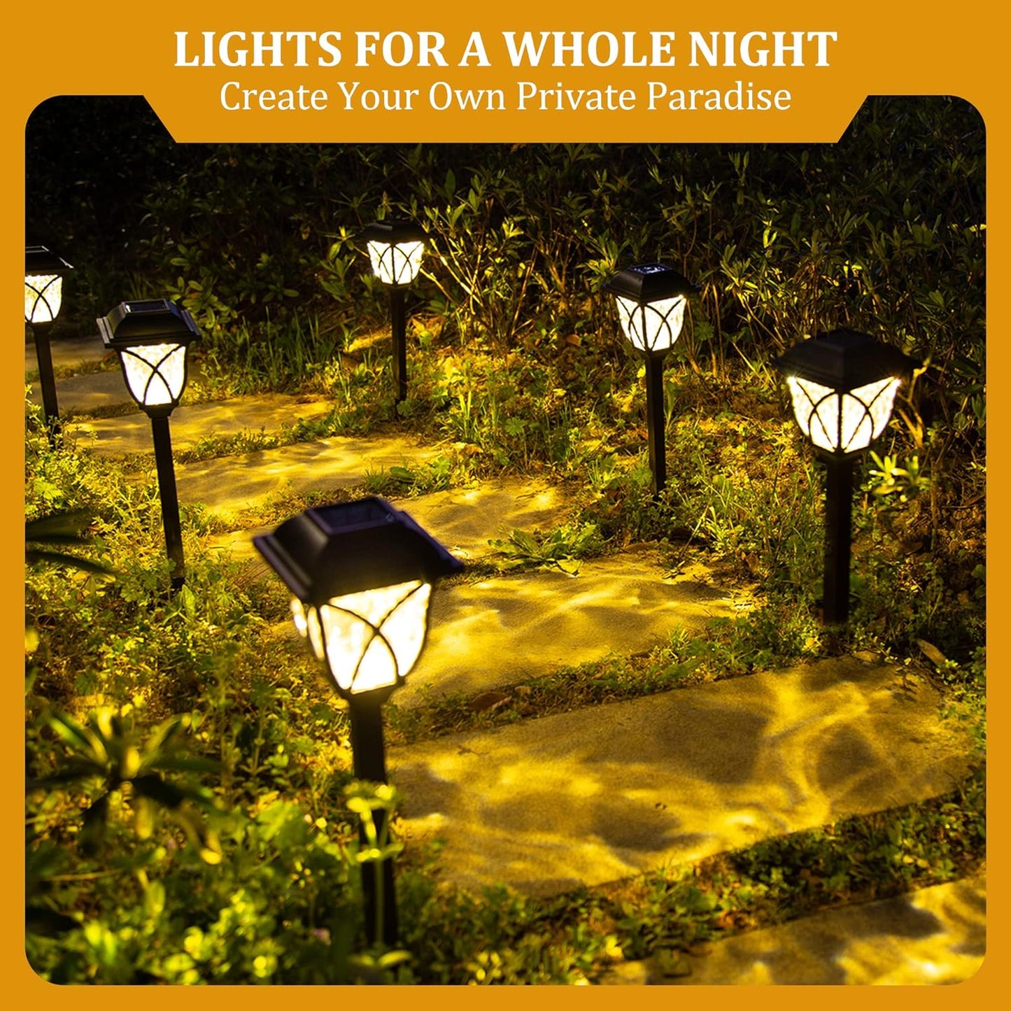 6-Pack Solar LED Pathway Garden Lights – Outdoor Driveway & Path Lighting