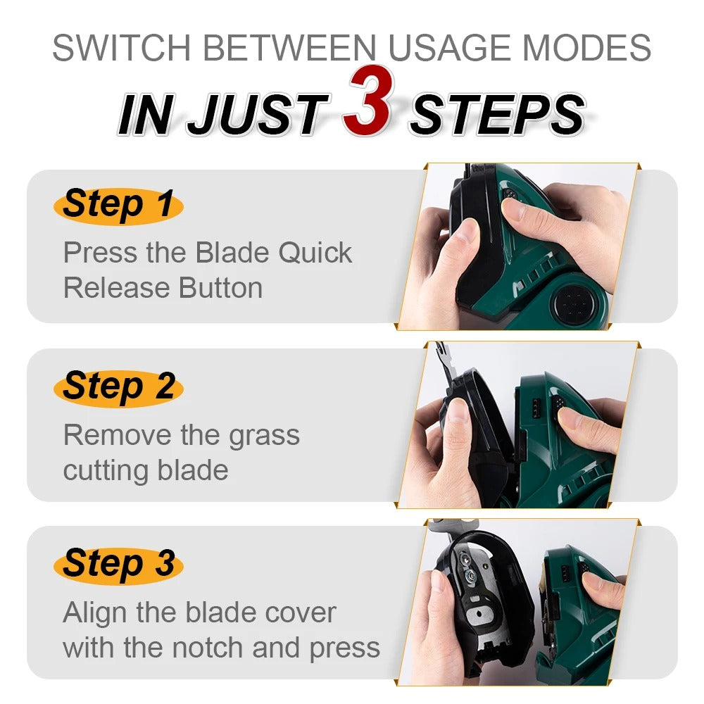 Cordless Electric Hedge Trimmer – Battery Powered Garden Shrub Cutter