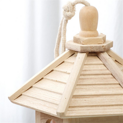 Wooden Clear Bird Feeder – Transparent Window Bird Feeding Station