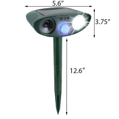 Solar Powered Ultrasonic Chipmunk Repeller – Outdoor Pest Deterrent