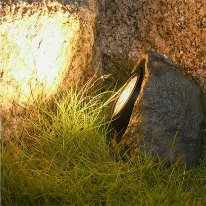 Solar Stonelight Pathway Garden Light – Decorative LED Rock Path Lamp