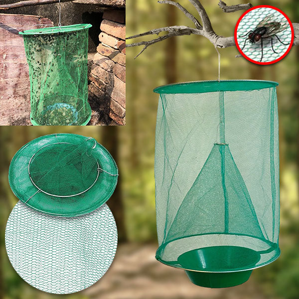 Reusable Outdoor Fly Trap – Hanging Bait Fly Catcher Bag for Patios & Gardens