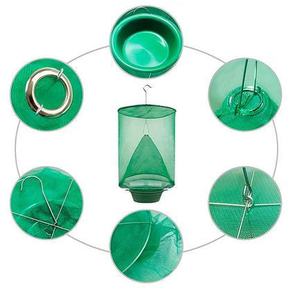 Reusable Outdoor Fly Trap – Hanging Bait Fly Catcher Bag for Patios & Gardens