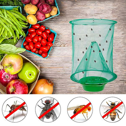Reusable Outdoor Fly Trap – Hanging Bait Fly Catcher Bag for Patios & Gardens