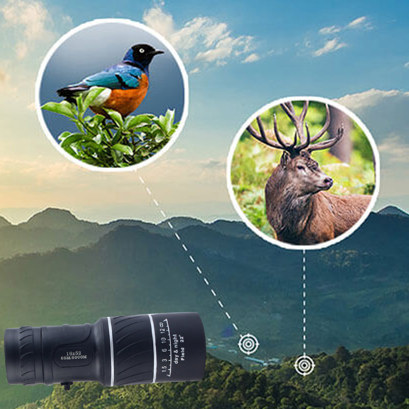 High-Power Monocular Telescope – Compact Zoom Monocular for Birdwatching