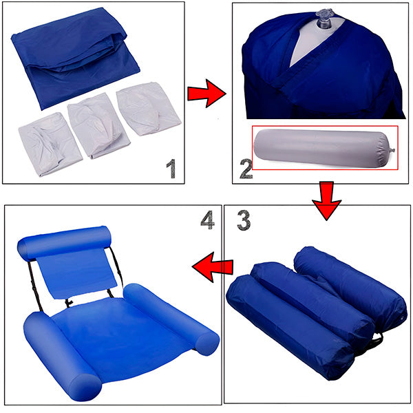 Backrest Swimming Chair – Inflatable Pool Float with Comfortable Support