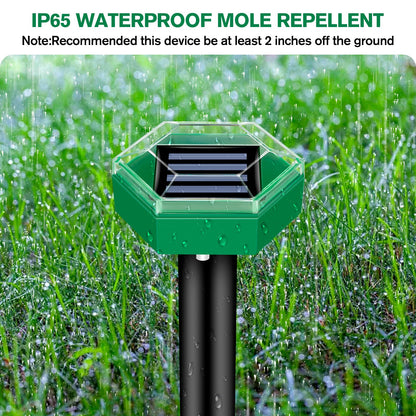 Ultrasonic Mole Repellent 4-Pack – Solar Powered Underground Pest Deterrent