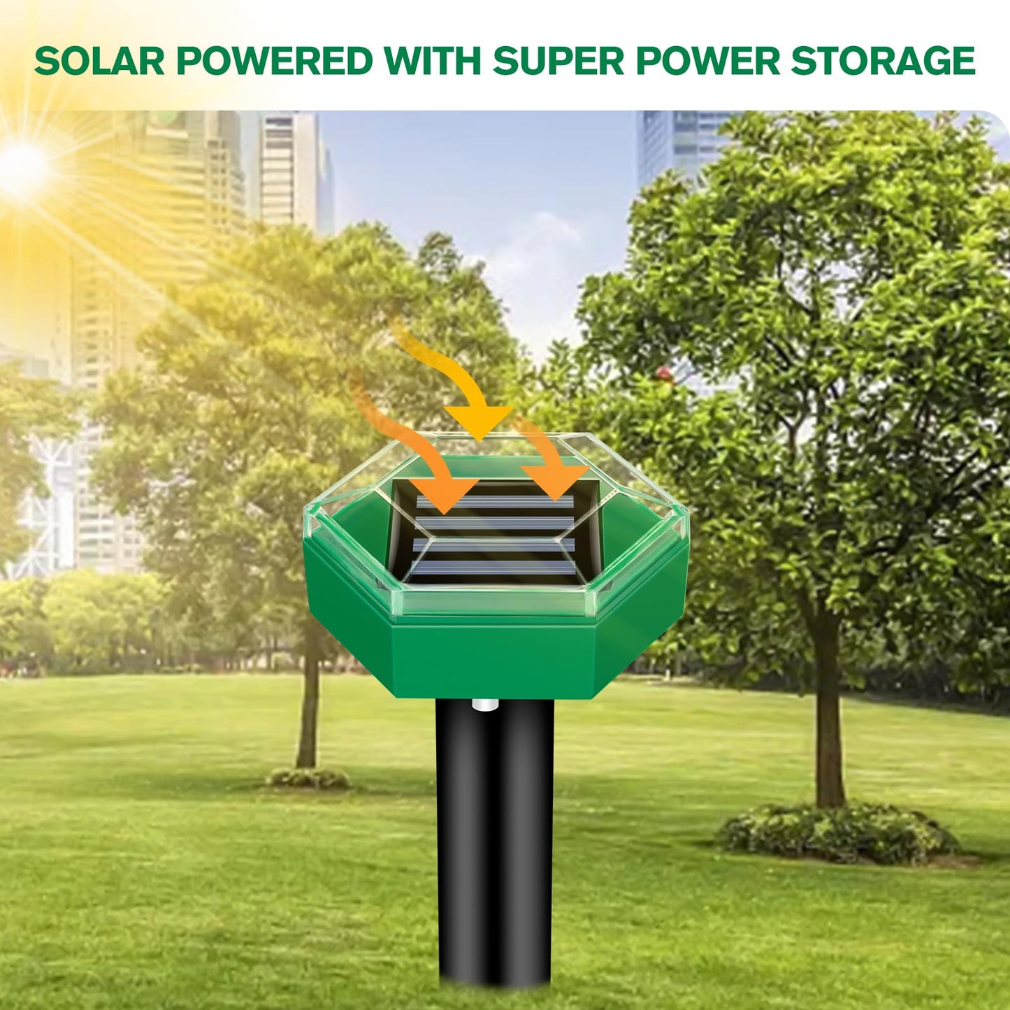 Ultrasonic Mole Repellent 4-Pack – Solar Powered Underground Pest Deterrent