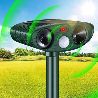 Solar-Powered Ultrasound Animal Repeller – Garden Pest & Wildlife Deterrent