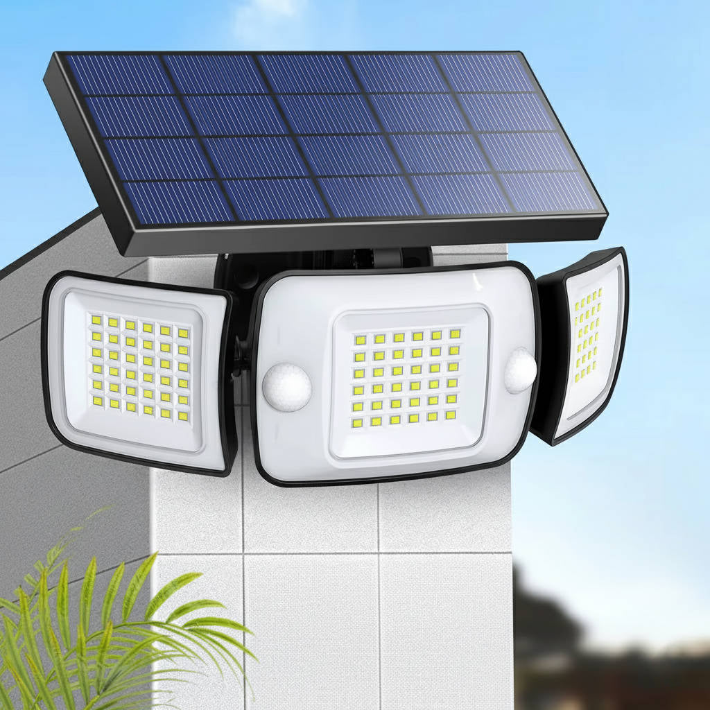 Solar Powered Flood Light with Motion Sensor – Bright Outdoor Security Light