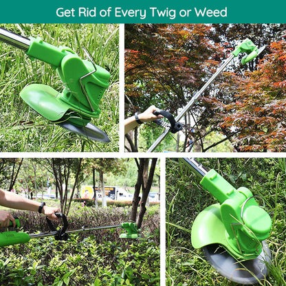 Battery Powered Cordless Grass Trimmer – Electric Lawn Edge Cutter